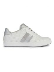 Geox Sneakersy "Blomiee" w kolorze biało-srebrnym rozmiar: 35. Białe obuwie sportowe damskie Geox, bez zapięcia. Za 184.46 zł.