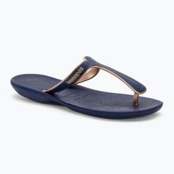 Japonki Havaianas Casuale. Niebieskie klapki damskie Havaianas, bez wzorów, bez obcasa, bez zapięcia. Za 39.99 zł.