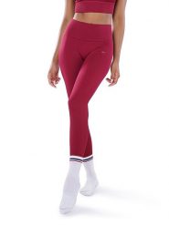 Athleas Legginsy sportowe "Eva" w kolorze czerwonym rozmiar: M/L. Czerwone legginsy damskie Athleas, l, bez wzorów, z materiału, z podwyższonym stanem, outdoorowe. Za 208.36 zł.