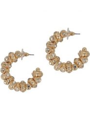 Otazu Pozłacane kolczyki-półkreole z kryształami Swarovski rozmiar: onesize. Żółte kolczyki damskie Otazu, z kryształem, pozłacane. Za 86.99 zł.