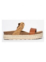 Sunbay Klapki "Mariara" w kolorze jasnobrązowym rozmiar: 37. Brązowe klapki damskie Sunbay, bez wzorów, z otwartym noskiem, bez obcasa, bez zapięcia. Za 144.92 zł.