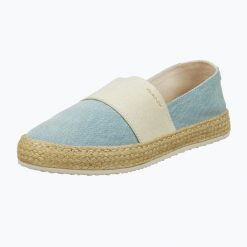 Espadryle damskie GANT Raffiaville. Niebieskie espadryle damskie Gant, bez wzorów, z materiału, bez obcasa. Za 389.99 zł.
