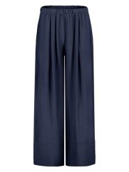 Sublevel Spodnie w kolorze granatowym rozmiar: S/M. Niebieskie spodnie materiałowe damskie Sublevel, bez wzorów, z materiału. Za 105.14 zł.