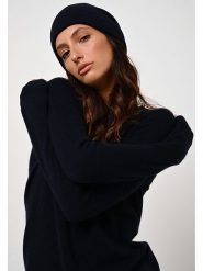 AUTHENTIC CASHMERE Kaszmirowy sweter "Etret" w kolorze granatowym rozmiar: M. Niebieskie swetry klasyczne damskie AUTHENTIC CASHMERE, m, z kaszmiru, bez kołnierzyka. Za 245.96 zł.