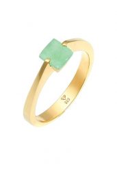Elli PREMIUM Damska klasyczna piramida elegancka z kamieniem jadeitowym w pozłacanym srebrze 925 Sterling Silver Pierścionki 1 ct Damski. Szare pierścionki damskie Elli PREMIUM, z jadeitem, pozłacane. Za 292.59 zł.