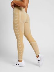 Legginsy damskie Hummel MT Lulu. Brązowe legginsy damskie Hummel, l, bez wzorów, z dzianiny. Za 173.90 zł.