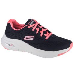 Buty do chodzenia damskie, Skechers Arch Fit-Big Appeal. Niebieskie obuwie sportowe damskie Skechers, bez zapięcia, trekkingowe, Skechers Sport. Za 249.99 zł.