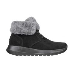 Buty Skechers Skechers On-The-Go Joy Plush Dreams czarne (144042-BKGY). Czarne obuwie trekkingowe damskie Skechers, z gumy, za kostkę, bez zapięcia. Za 289.00 zł.