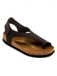 Comfortfusse Skórzane sandały w kolorze czarnym rozmiar: 42. Czarne sandały damskie Comfortfüße, bez wzorów, z otwartym noskiem, bez obcasa, bez zapięcia. Za 252.99 zł.