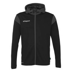 Bluza dresowa z kapturem Uhlsport Squad 27. Czarne bluzy damskie Uhlsport, xl, bez wzorów, z dresówki, z kapturem. Za 211.50 zł.