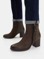 Lasocki Botki CEO-WI23-RUTH-21 Brązowy. Brązowe botki damskie Lasocki, bez obcasa, na słupku, bez zapięcia. Za 279.99 zł.