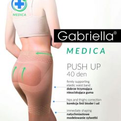 Rajstopy Gabriella Push Up 40 den melisa. Brązowe bielizna korygująca Gabriella, bez wzorów, z elastanu. Za 36.90 zł.
