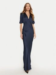 TWINSET Sukienka wieczorowa 242TP2475 Granatowy Slim Fit. Niebieskie sukienki damskie Twinset, bez wzorów, z wiskozy, wizytowe, bez ramiączek. Za 659.99 zł.
