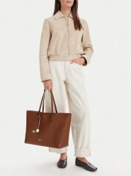 Nine West Torebka CEO-SILK AVENUE-LDA8889 Brązowy. Brązowe shopper bag Nine West, bez wzorów, ze skóry, bez dodatków. Za 279.99 zł.
