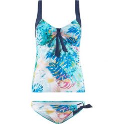 Tankini (2 części) bonprix turkusowy z nadrukiem. Niebieskie bikini bonprix, z nadrukiem. Za 79.99 zł.