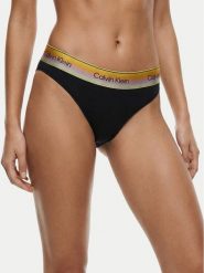 Calvin Klein Underwear Stringi LV00QF8875 Czarny. Czarne stringi Calvin Klein Underwear, bez wzorów, z bawełny. Za 99.99 zł.
