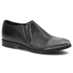 Czarne Półbuty Karino Eleganckie Buty Damskie. Czarne półbuty damskie Karino, na wiosnę, bez wzorów, z gumy, bez obcasa, na obcasie, bez zapięcia. Za 169.00 zł.
