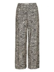 MOSS COPENHAGEN Spodnie "Amabella" w kolorze czarno-beżowym rozmiar: XS. Brązowe spodnie materiałowe damskie Moss Copenhagen, bez wzorów, z materiału. Za 122.96 zł.