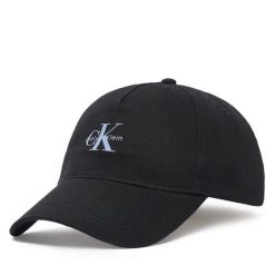 Czapka z daszkiem Calvin Klein. Czarne czapki z daszkiem damskie Calvin Klein, bez wzorów. Za 129.99 zł.