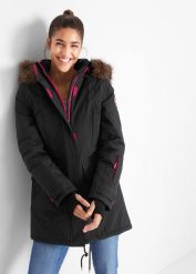 Kurtka funkcjonalna outdoorowa, ocieplana, nieprzemakalna. Czarne kurtki sportowe damskie bonprix, s, bez wzorów. Za 339.99 zł.