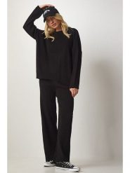 Happiness Istanbul 2-częściowy zestaw w kolorze czarnym rozmiar: S/M. Czarne swetry klasyczne damskie Happiness Istanbul, m, ze splotem, bez kołnierzyka. Za 130.99 zł.
