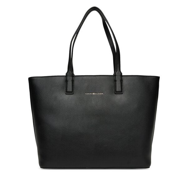 Torebka Tommy Hilfiger. Czarne shopper bag Tommy Hilfiger, bez wzorów, bez dodatków. Za 449.99 zł.