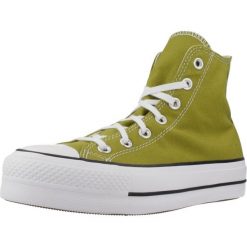 Tenisówki Converse Model Chuck Taylor All Star Lift Hi Kolor Zielony. Zielone obuwie sportowe damskie Converse, bez wzorów, z tkaniny, bez zapięcia. Za 350.15 zł.