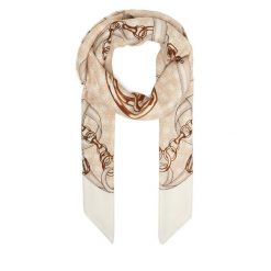 Chusta Guess. Brązowe chusty damskie Guess, z aplikacjami. Za 199.99 zł.