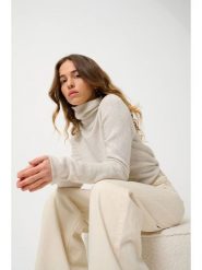 AUTHENTIC CASHMERE Kaszmirowy golf "Fornet" w kolorze kremowym rozmiar: XXL. Brązowe golfy damskie AUTHENTIC CASHMERE, xxl, bez wzorów, z kaszmiru, bez ramiączek. Za 445.95 zł.