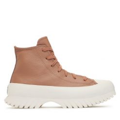 Trampki Converse. Brązowe trampki damskie Converse, bez wzorów, bez zapięcia. Za 309.99 zł.