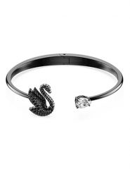 Swarovski Bransoletka z kryształami Swarovski rozmiar: S. Czarne bransoletki damskie Swarovski, metalowe. Za 347.99 zł.