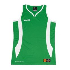 Damski jersey Spalding Jam. Zielone koszulki sportowe damskie SPALDING, bez wzorów, z jersey, bez ramiączek, do koszykówki. Za 158.50 zł.