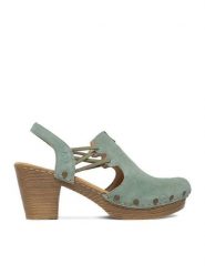 Rieker Półbuty CEO-66775-52 Zielony. Zielone czółenka damskie Rieker, bez wzorów, ze skóry, bez obcasa, na obcasie. Za 339.99 zł.