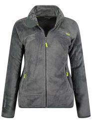 Geographical Norway Kurtka polarowa "Upaline" w kolorze szarym rozmiar: XL. Szare kurtki damskie Geographical Norway, xl, bez wzorów, z materiału, bez kaptura. Za 100.52 zł.