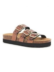 Billowy Klapki w kolorze brązowym rozmiar: 40. Brązowe klapki damskie Billowy, bez wzorów, ze skóry, z otwartym noskiem, bez obcasa, bez zapięcia. Za 141.85 zł.