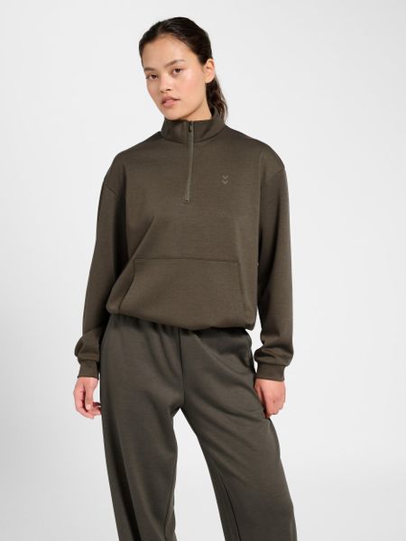 Damska kurtka z zamkiem błyskawicznym 1/2 Hummel Soft. Brązowe kurtki damskie Hummel, xl, bez wzorów, z elastanu, bez kaptura. Za 179.50 zł.