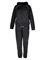 Under Armour Strój sportowy w kolorze czarnym rozmiar: S. Czarne spodnie dresowe damskie Under Armour, s, bez wzorów, prążkowane. Za 219.99 zł.