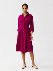Stylove Sukienka w kolorze różowym rozmiar: XL. Różowe sukienki damskie Stylove, bez wzorów, bez ramiączek. Za 229.46 zł.