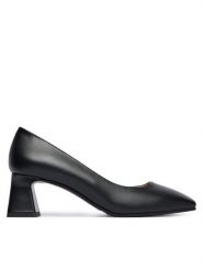 Pollini Czółenka SA10045G0NTC0000 Czarny. Czarne czółenka damskie Pollini, bez wzorów, ze skóry, bez obcasa. Za 1,439.00 zł.