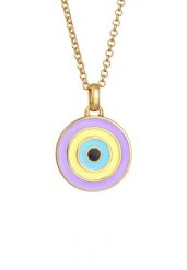 Elli Damski wisiorekEvil Eye Pastelowy Trend z emalią w pozłacanym srebrze próby 925 Sterling Silver Naszyjniki 1 ct. Szare naszyjniki damskie Elli, pozłacane. Za 133.99 zł.