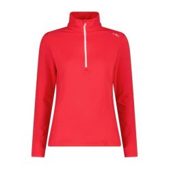 Kurtka polarowa damska z półzamkiem CMP. Czerwone kurtki sportowe damskie CMP, na zimę, bez wzorów, z polaru, bez kaptura. Za 257.50 zł.