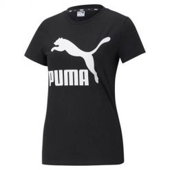 Koszulka sportowa damska Puma Classics Logo. Czarne koszulki sportowe damskie Puma, s, bez wzorów, bez ramiączek, trekkingowe. Za 78.30 zł.