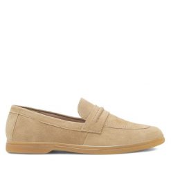 Lordsy Lasocki. Brązowe półbuty damskie Lasocki, bez wzorów, bez obcasa, bez zapięcia. Za 179.99 zł.