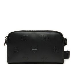 Torebka Calvin Klein Jeans. Czarne listonoszki damskie Calvin Klein Jeans, bez wzorów, z jeansu, bez dodatków. Za 189.99 zł.