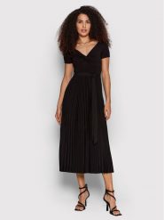 Guess Sukienka codzienna Erynn WBGK86 WE6D1 Czarny Slim Fit. Czarne sukienki damskie Guess, z aplikacjami, z syntetyku, bez ramiączek. Za 619.99 zł.