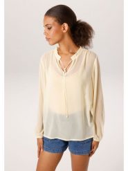 Aniston Bluzka w kolorze żółtym rozmiar: 38. Żółte bluzki damskie Aniston, bez wzorów, bez kołnierzyka, bez ramiączek. Za 130.99 zł.