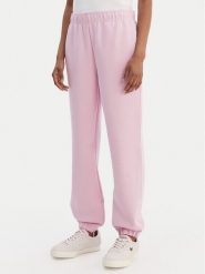 Lacoste Spodnie dresowe XF5244 Różowy Regular Fit. Czerwone spodnie dresowe damskie Lacoste, bez wzorów, z bawełny. Za 609.99 zł.