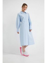 Josephine & Co Sukienka "Dex" w kolorze błękitnym rozmiar: 40. Niebieskie sukienki damskie Josephine & Co, bez wzorów, z bawełny, bez ramiączek. Za 198.10 zł.