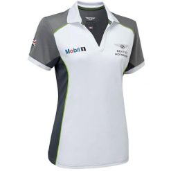 Koszulka Bentley Motorsport Wmns Team Polo, Kobiety. Białe koszulki damskie BENTLEY, xl, bez wzorów, z poliesteru, bez kołnierzyka, bez ramiączek. Za 290.00 zł.