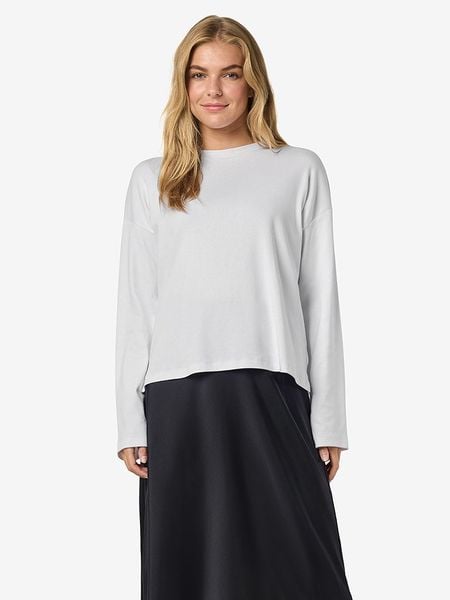 Noisy may Koszulka w kolorze białym rozmiar: M. Białe koszulki damskie Noisy may, m, bez wzorów, bez kołnierzyka, bez ramiączek. Za 52.42 zł.